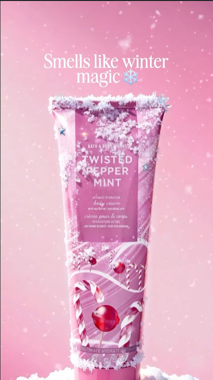 کرم بدن بس اند بادی ورکز مدل Twisted Peppermint